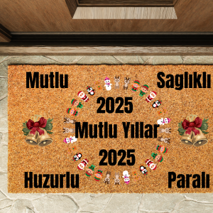 Kapı Önü Paspası Yeni Yıl 2025 Özel Tasarım Koko Model 181