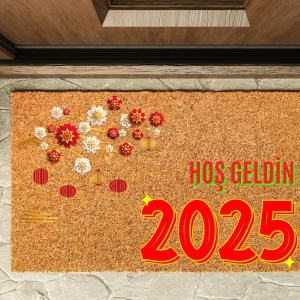 Kapı Önü Paspası Yeni Yıl 2025 Özel Tasarım Koko Model 139
