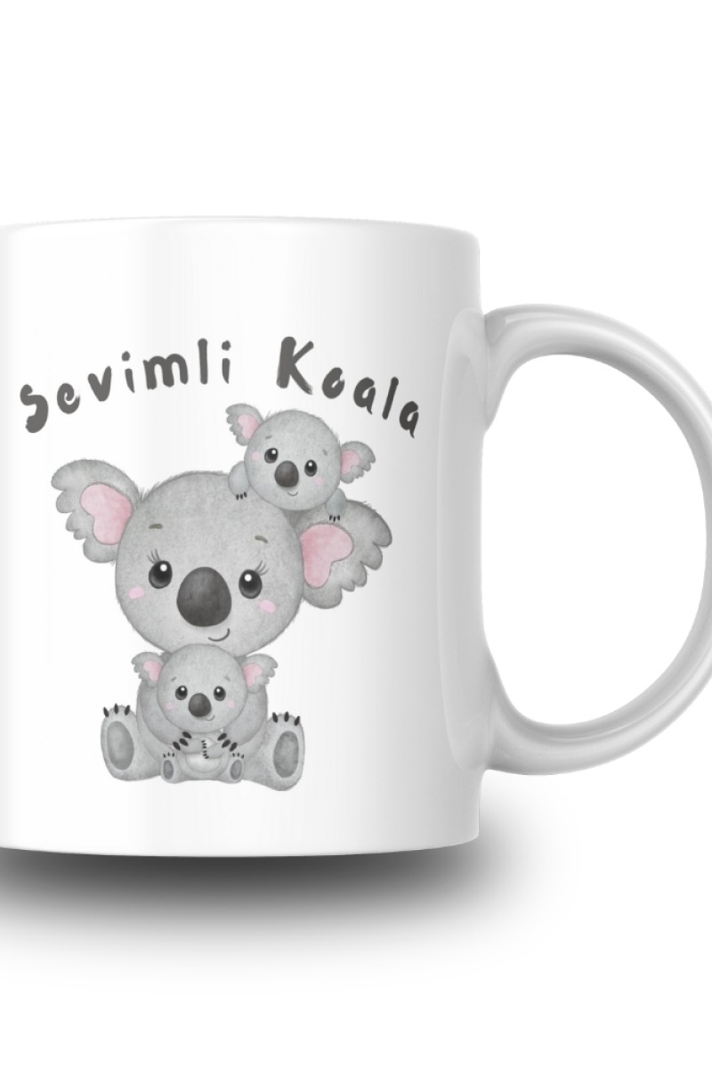 Sevimli Koala Tasarım Seramik 350 Ml Kupa Bardak