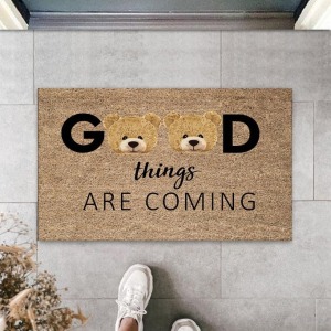 Bej Kapı Önü Paspası Good Things Ayıcık Desen  K-3333
