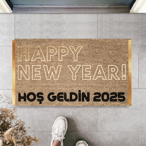 Kapı Önü Paspası Yeni Yıl 2025 Özel Tasarım Model 44
