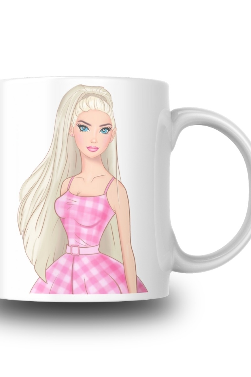 Barbie Tasarım Seramik 350 Ml Kupa Bardak
