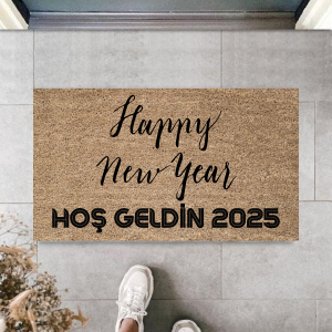 Kapı Önü Paspası Yeni Yıl 2025 Özel Tasarım Model 43