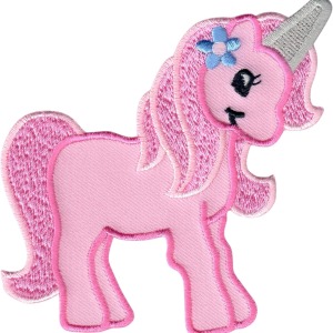 Aplike Ütü İle Yapışan Unicorn Pembe Arma 4x4 cm