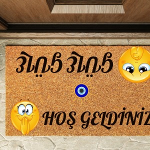 Kapı Önü Paspası Özel Tasarım Koko Model Emojiler PK-1554