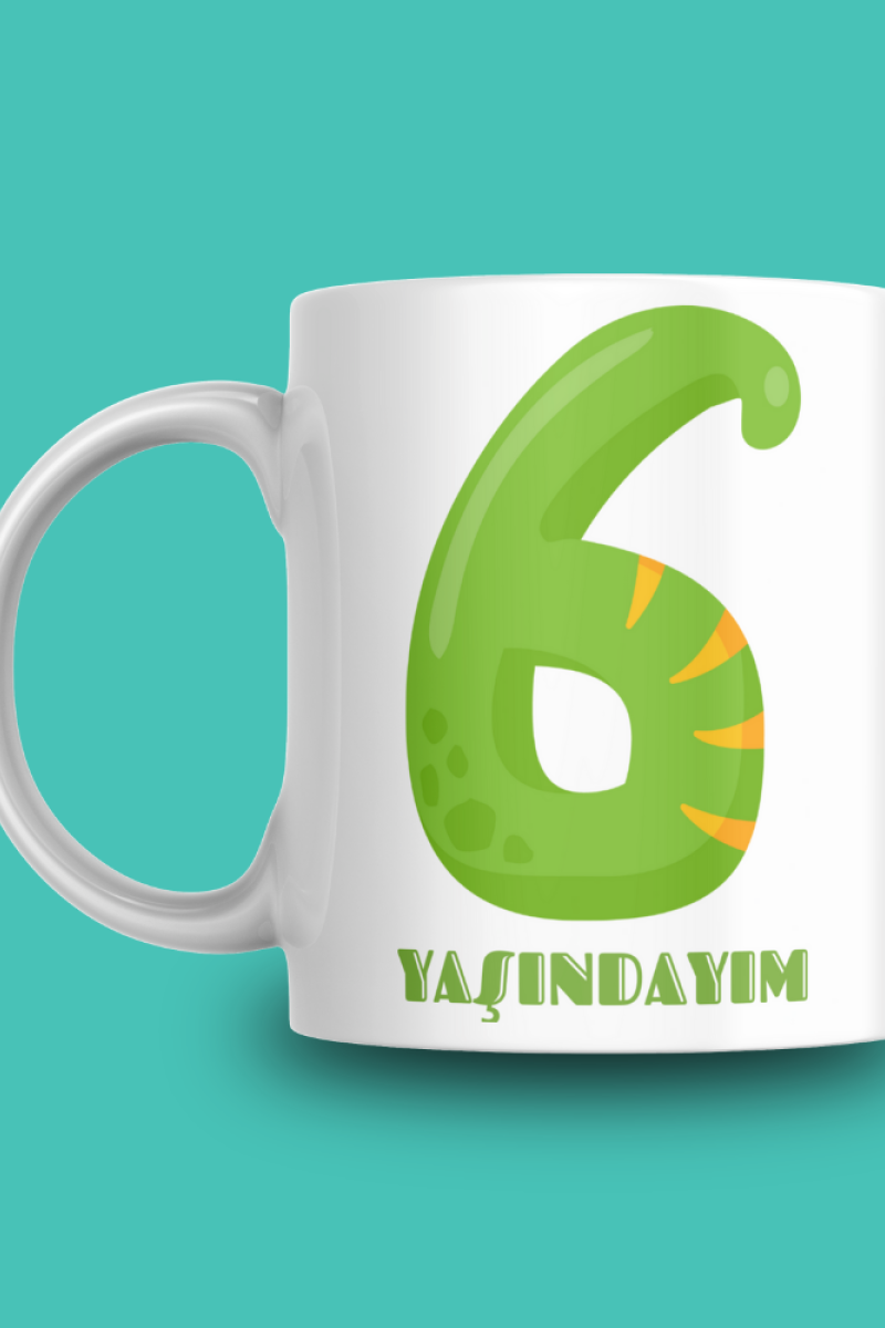 6 Yaşındayım Seramik 350 Ml Kupa Bardak
