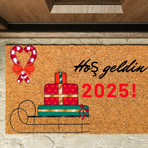 Kapı Önü Paspası Yeni Yıl 2025 Özel Tasarım Koko Model 149