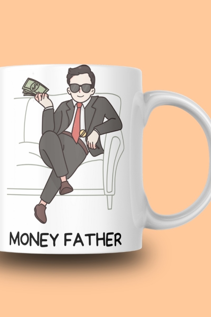 Money Father Tasarım Seramik 350 Ml Kupa Bardak