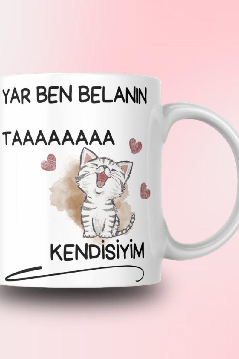 Yar Ben Belanın Ta Kendisiyim Seramik 350 Ml Kupa Bardak