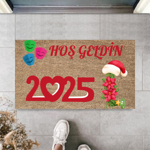 Kapı Önü Paspası Yeni Yıl 2025 Özel Tasarım Model 5