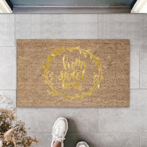 Gold Kapı Önü Paspası Home Sweet Home Desen  K-3301