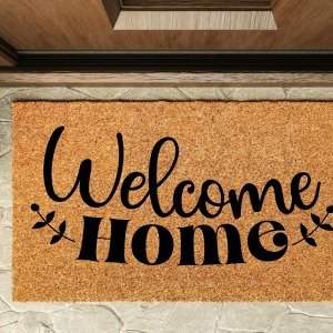 Kapı Önü Paspası Özel Tasarım Koko Model Welcome Home PK-1592