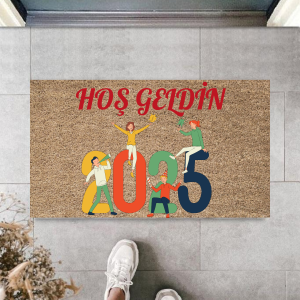 Kapı Önü Paspası Yeni Yıl 2025 Özel Tasarım Model 4