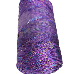 Makrome İpi 3mm  Polyester Mor Simli
