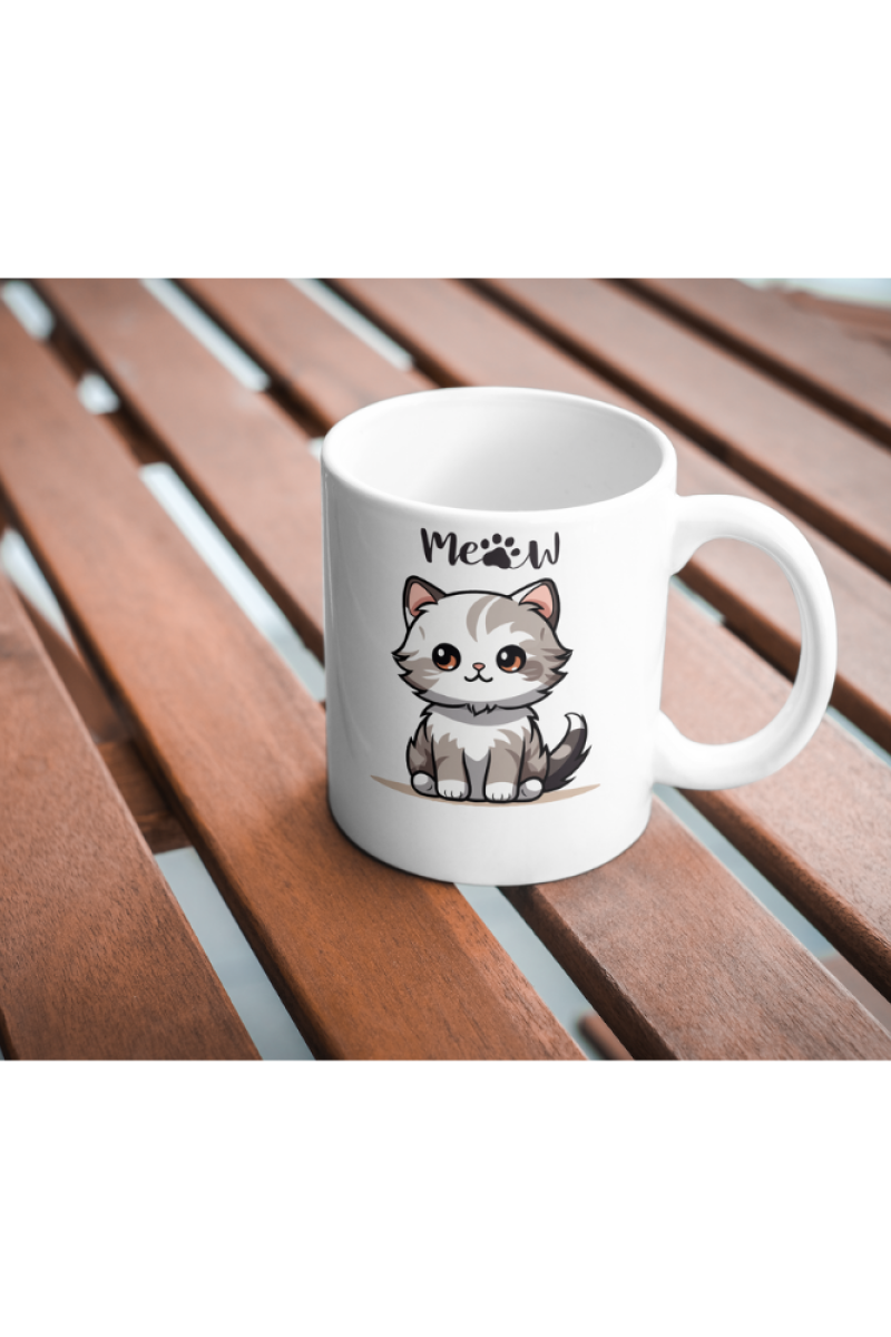 Yavru Kedi Tasarım Seramik 350 Ml Kupa Bardak