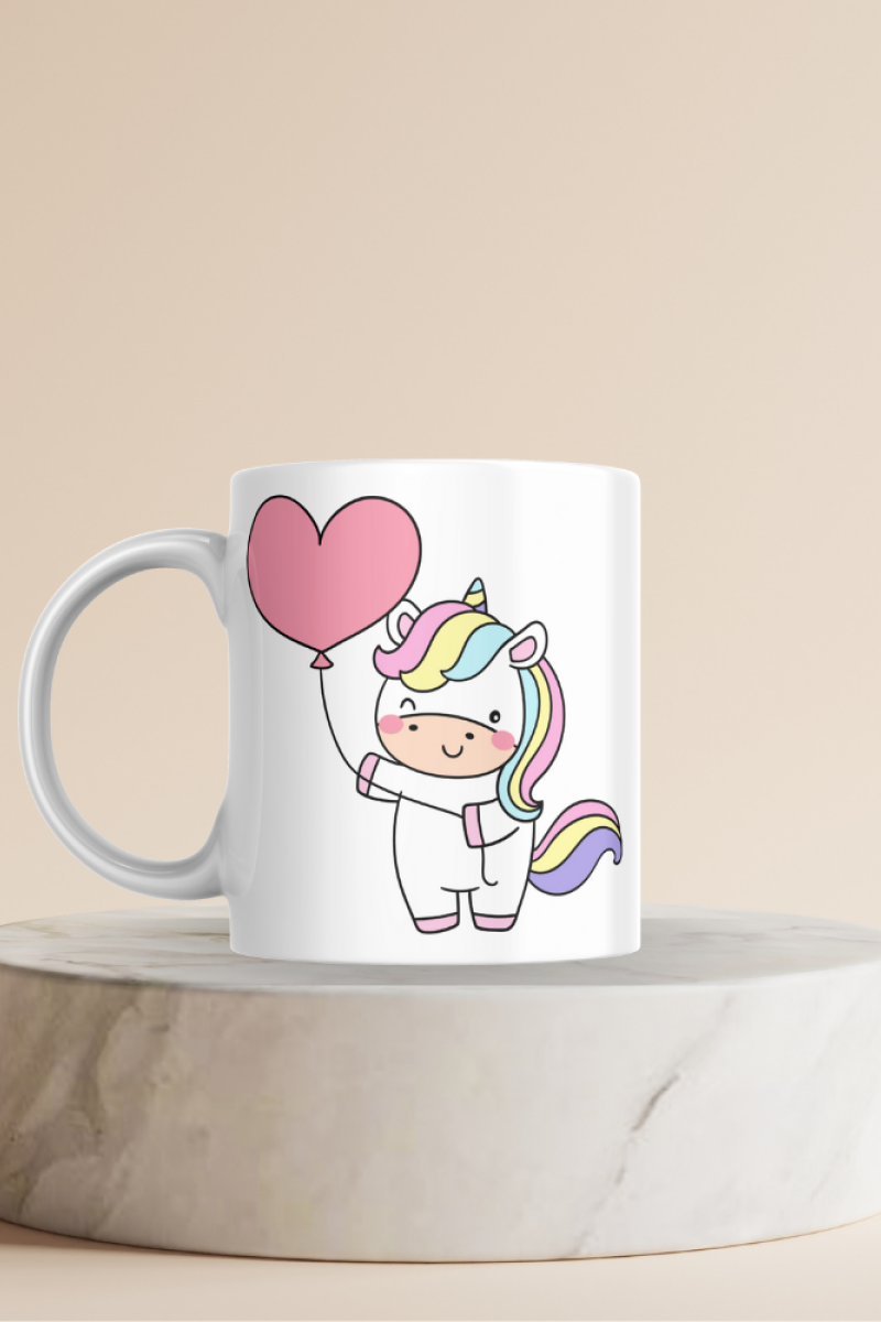 Unicorn Baskılı Hediyelik Seramik 350 Ml Kupa Bardak