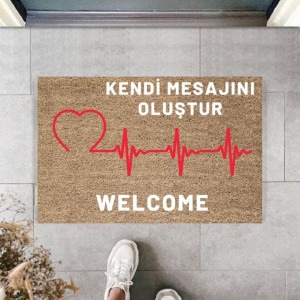 Dijital Baskı Kişiye Özel İç Kapı Dekorasyon Paspas  PS11274