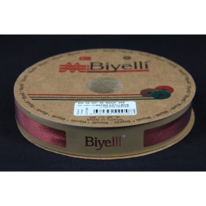 Biye Saten Katlı 059 Koyu Kiremit 2 cm 25 Metre %100 Polyester