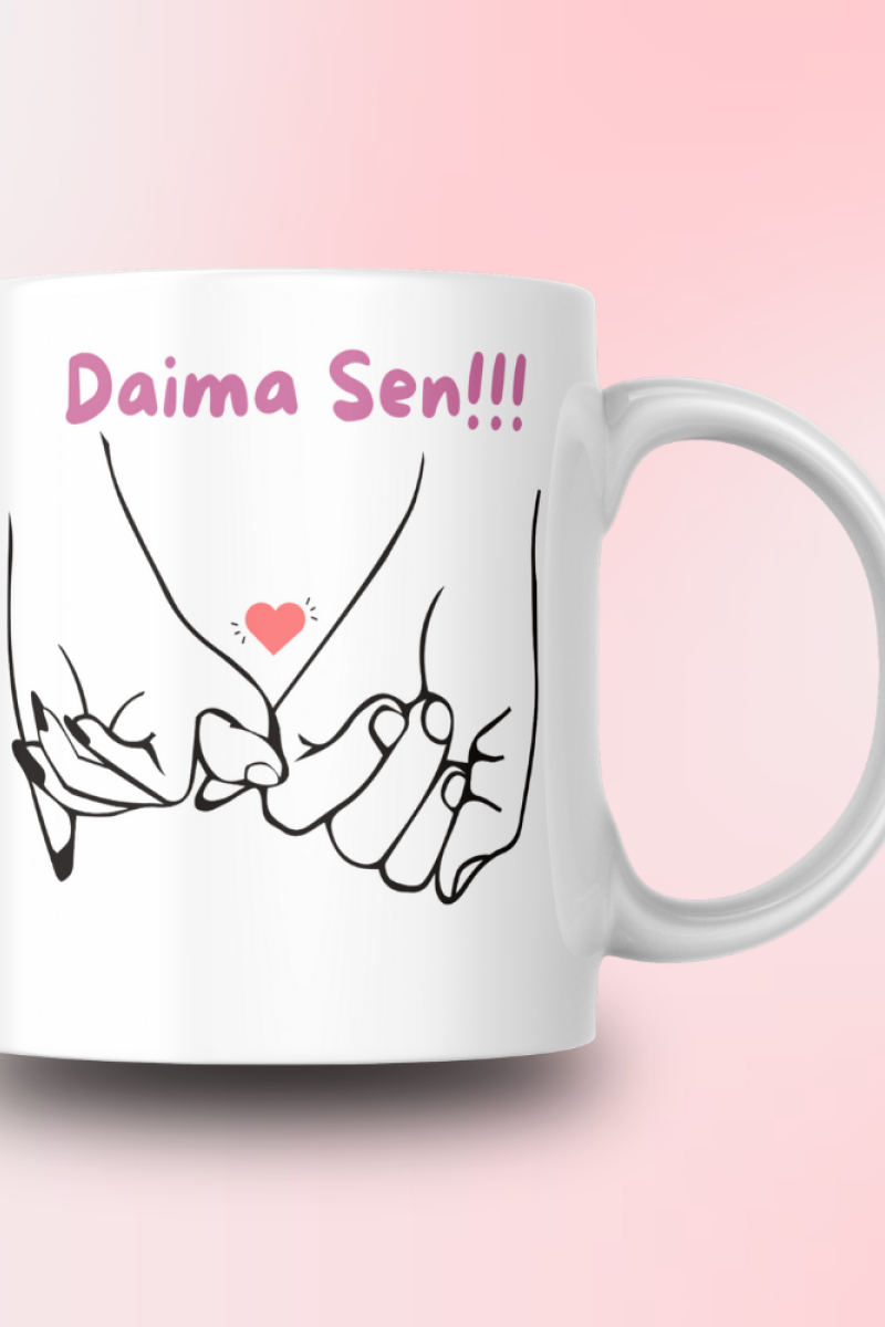 Daima Sen Tasarım Seramik 350 Ml Kupa Bardak