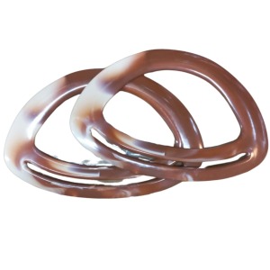 Çanta Sapı Oval Kahverengi-Beyaz 18 cm