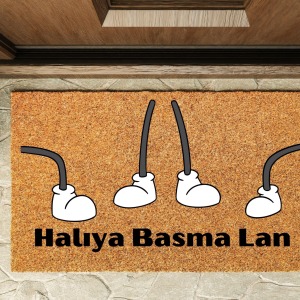 Kapı Önü Paspası Özel Tasarım Koko Model Halıya Basma Lan PK-1548