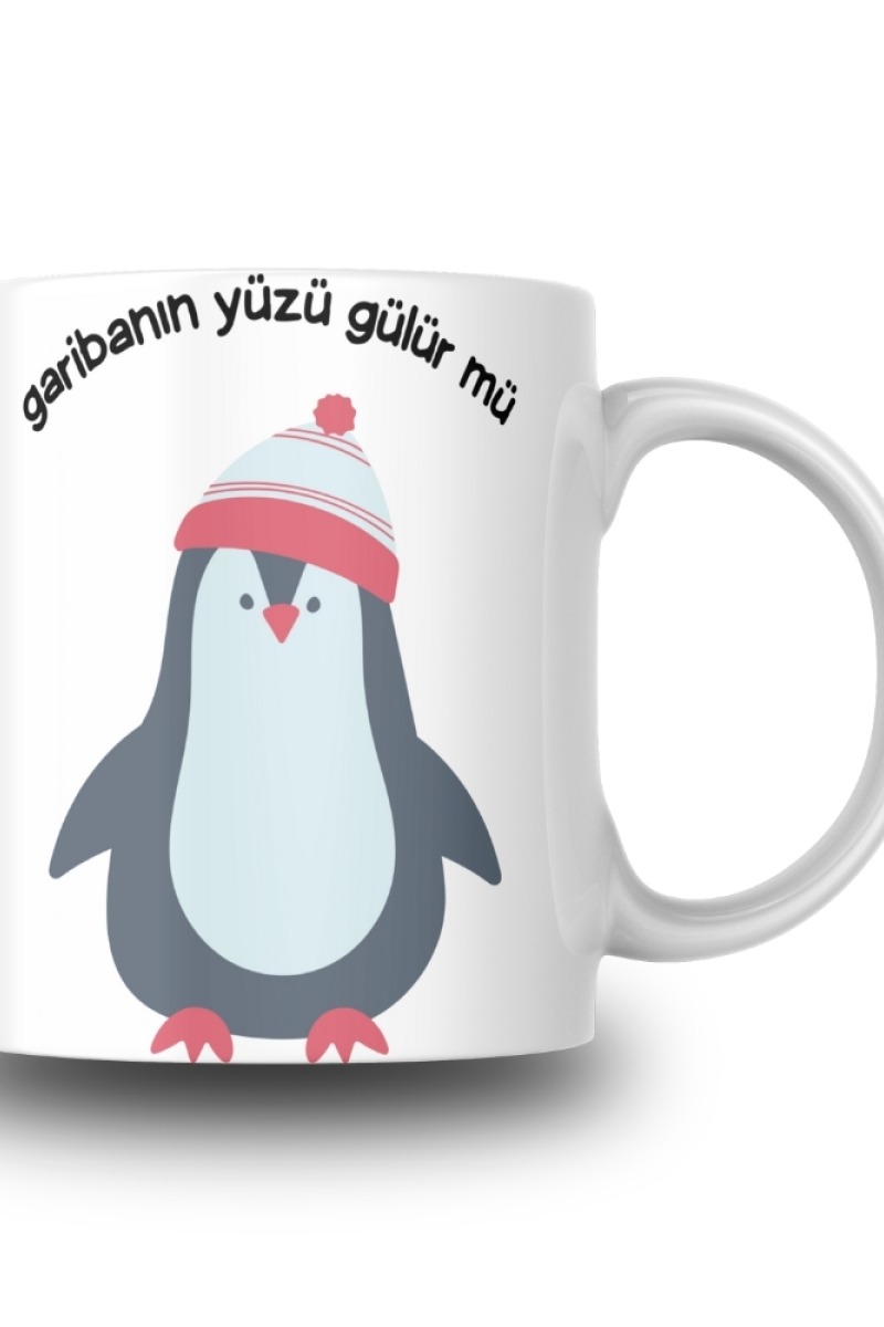Garibanın Yüzü Gülür Mü Tasarım Seramik 350 Ml Kupa Bardak