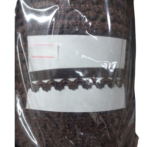 Çamaşır Lastiği Dantelli 1 cm 1 Metre Kahverengi