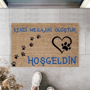Dijital Baskı Kişiye Özel İç Kapı Dekorasyon Paspas PS11314