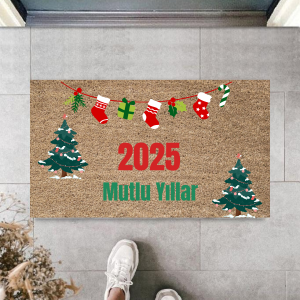 Kapı Önü Paspası Yeni Yıl 2025 Özel Tasarım Model 105