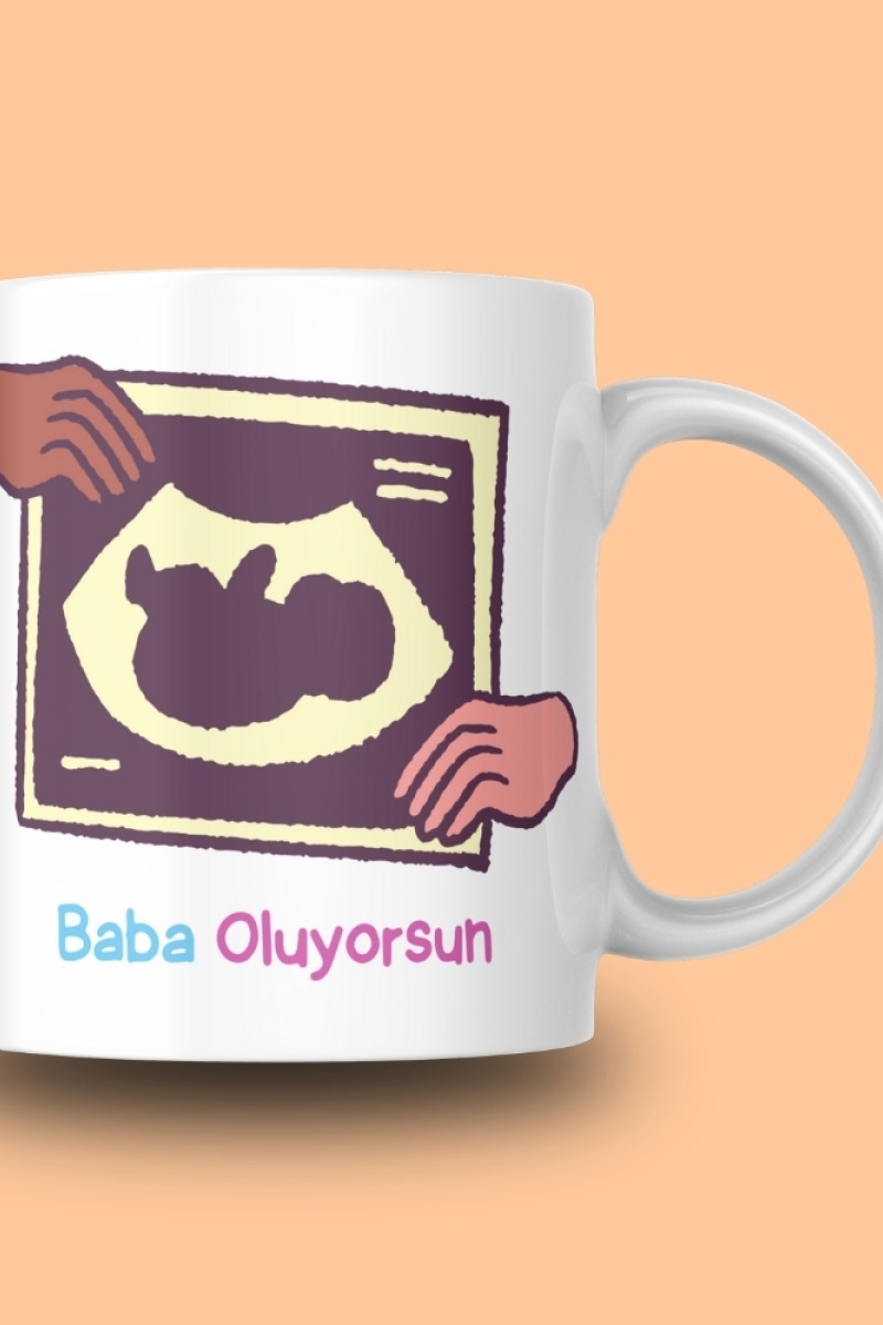 Baba Oluyorsun Tasarım Seramik 350 Ml Kupa Bardak