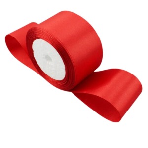 Saten Kurdele 6 cm Kırmızı 2 Metre