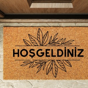 Kapı Önü Paspası Özel Tasarım Koko Model Şerit Hoşgeldiniz PK-1556