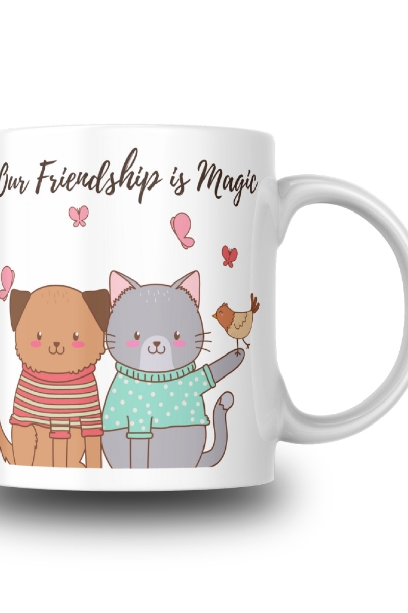 Best Friends Tasarım Seramik 350 Ml Kupa Bardak