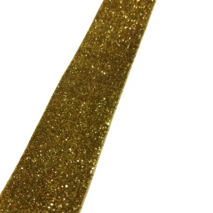 Kadife Kurdele Simli 4 cm Altın Renk 2 Metre