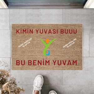 Dijital Baskı Kişiye Özel İç Kapı Dekorasyon Paspas  PS11273