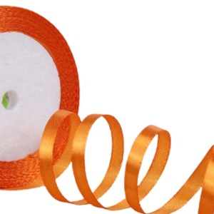 Saten Kurdele 6 mm Orange 70 Metre