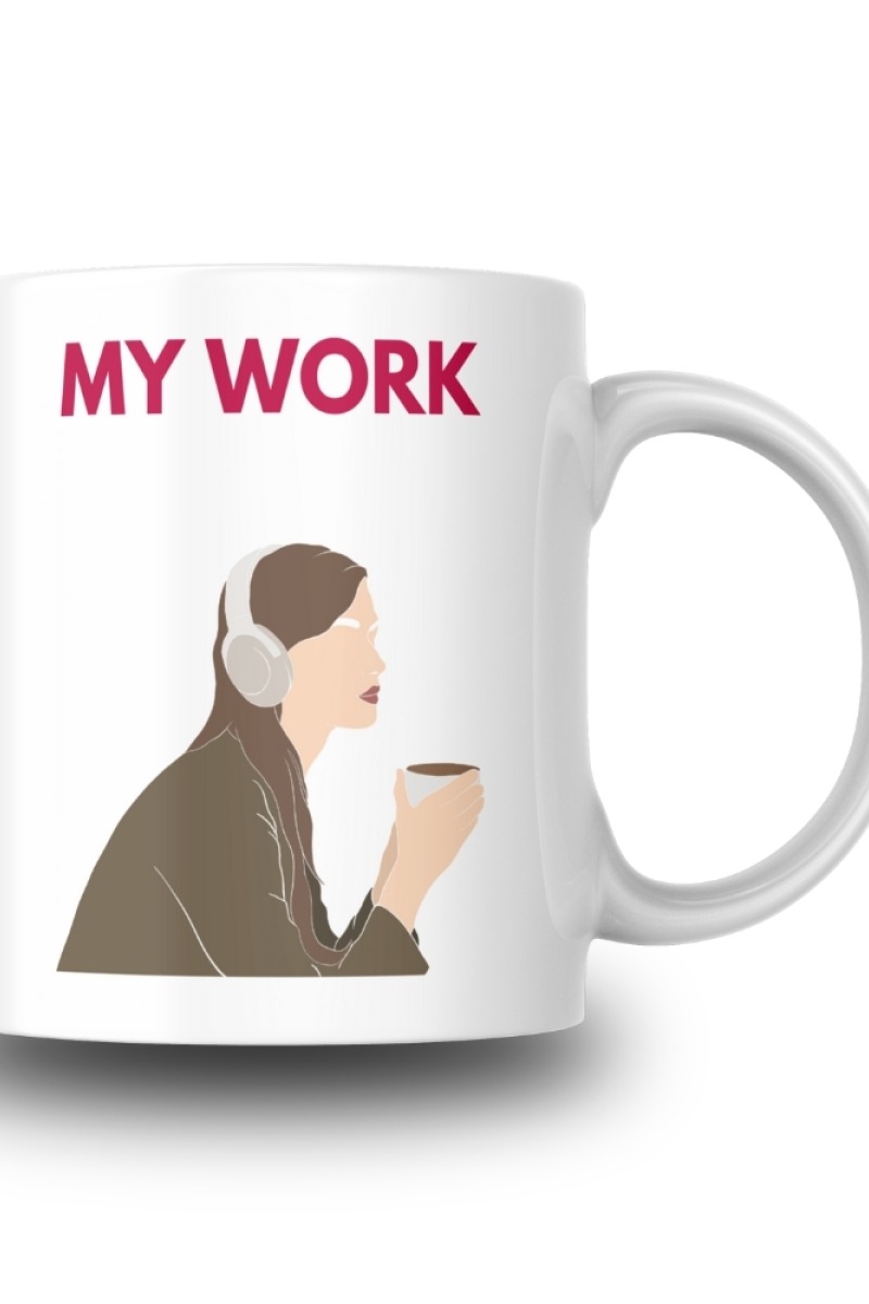 My Work Tasarım Seramik 350 Ml Kupa Bardak
