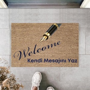 Dijital Baskı Kişiye Özel İç Kapı Dekorasyon Paspas PS11296