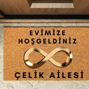 Kapı Önü Paspası Kişiye Özel Yazı Yazılır Koko Model Sonsuzluk PK-1585