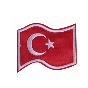 Aplike Ütü İle Yapışan Türk Bayrağı Dalgalı Arma 5x4 cm
