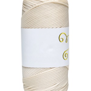 Makrome İpi 3mm  Polyester Ekru
