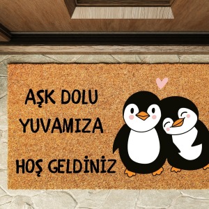 Kapı Önü Paspası Özel Tasarım Koko Model Penguen PK-1513