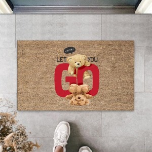 Bej Kapı Önü Paspası Never Let You Go Desen  K-3355