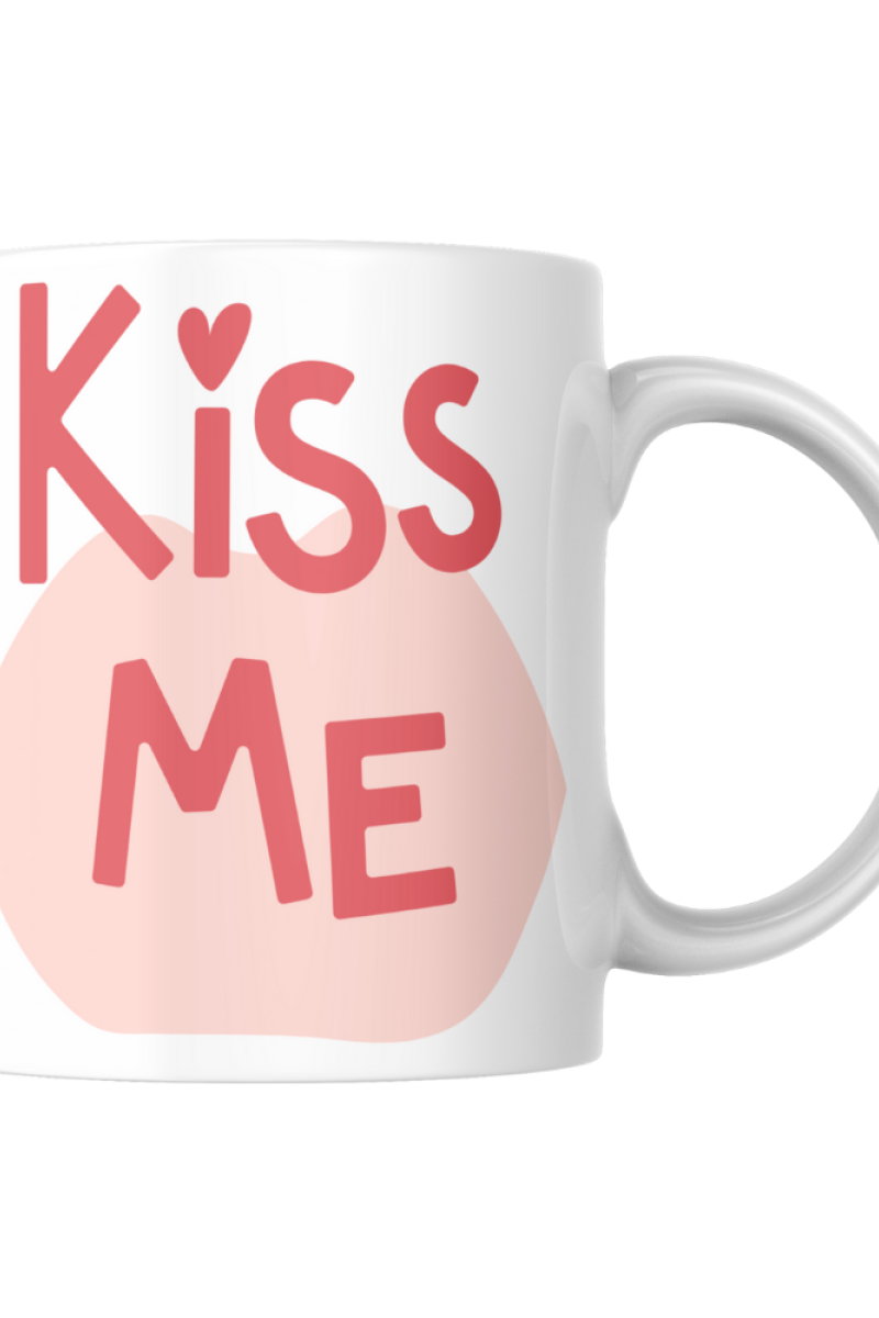Kiss Me Tasarım Seramik 350 Ml Kupa Bardak