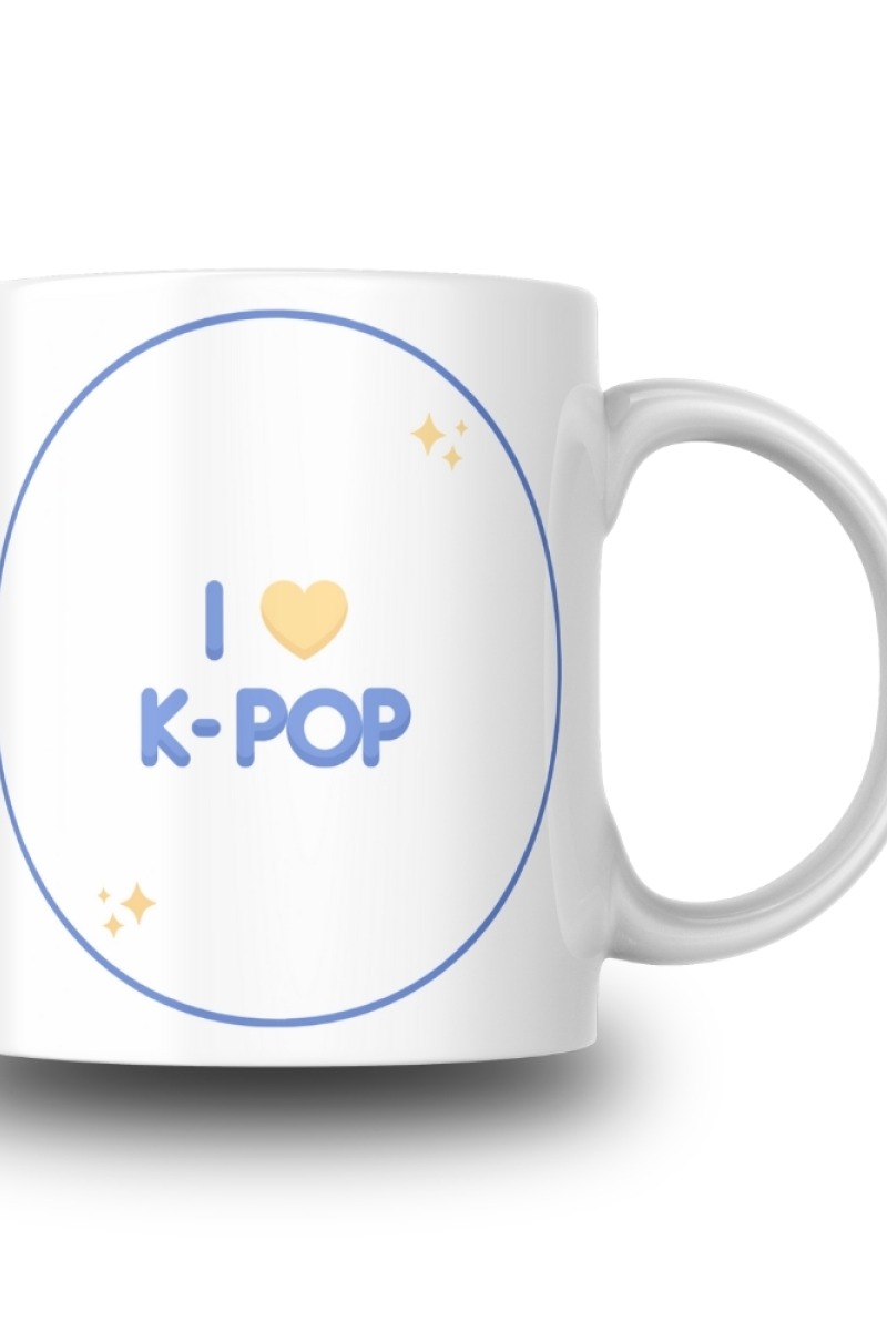 I Love K-pop Tasarım Seramik 350 Ml Kupa Bardak