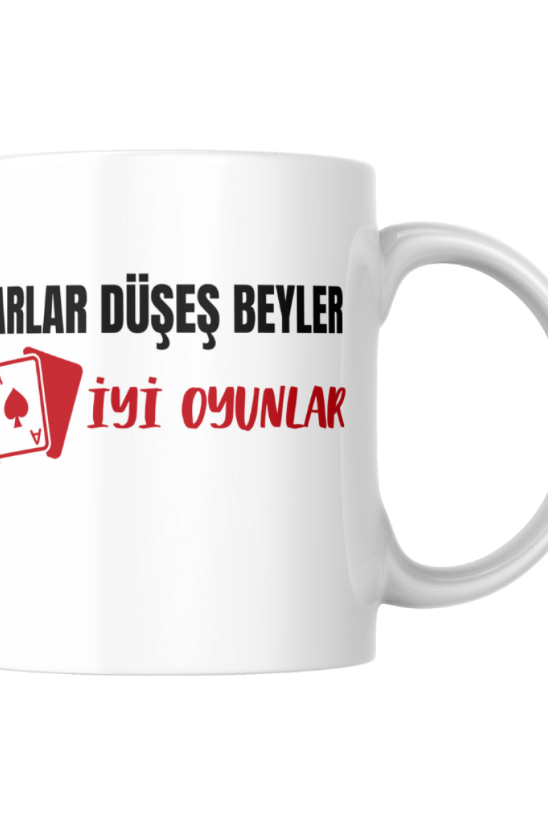 Zarlar Düşeş Beyler Tasarım Seramik 350 Ml Kupa Bardak