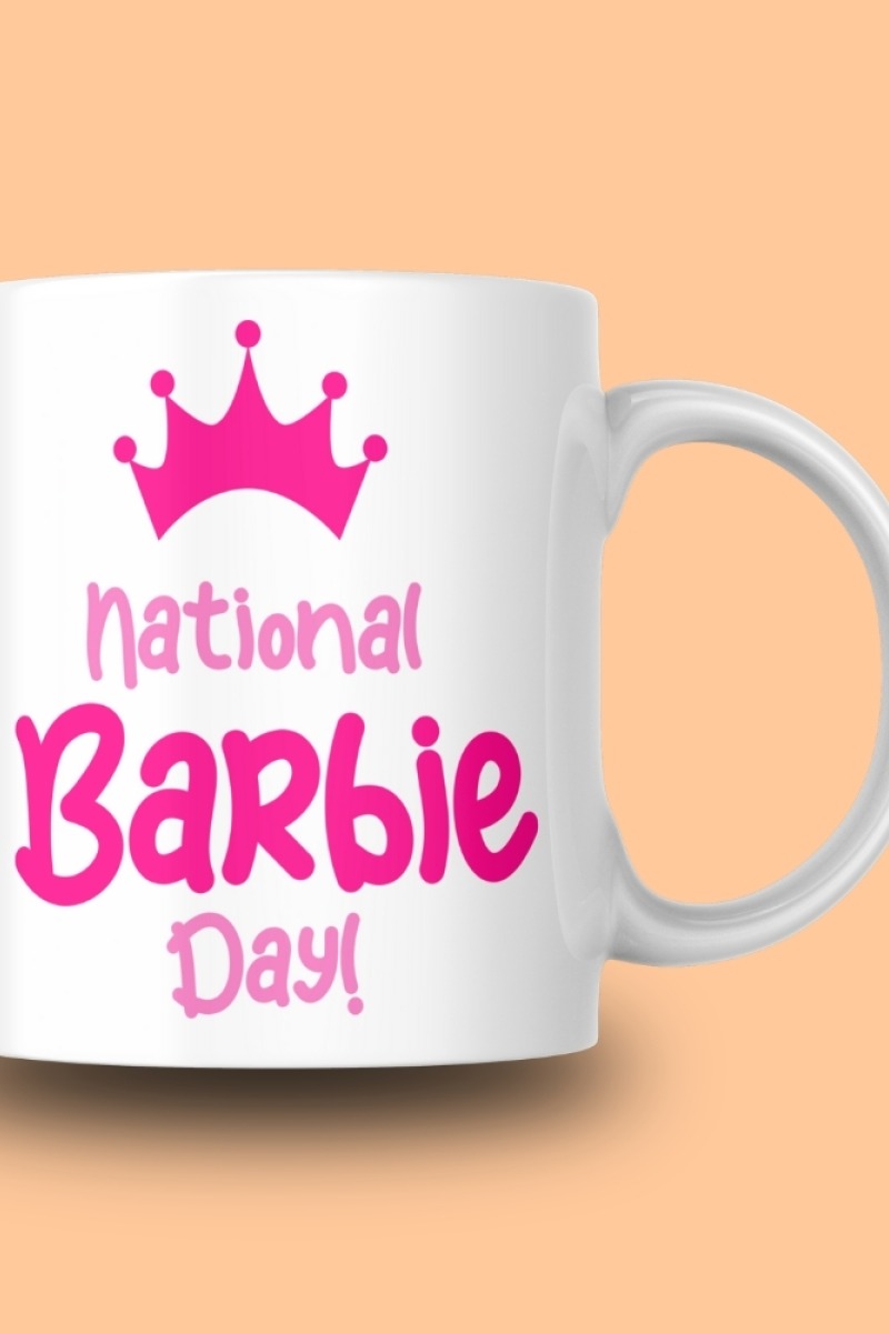 Dünya Barbie'ler Günü Tasarım Seramik 350 Ml Kupa Bardak