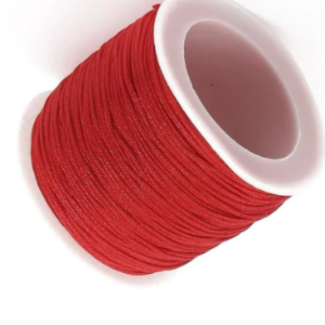 Paraşüt İpi, Bileklik-Kolye örgü ipi 1 mm 50 metre Kırmızı