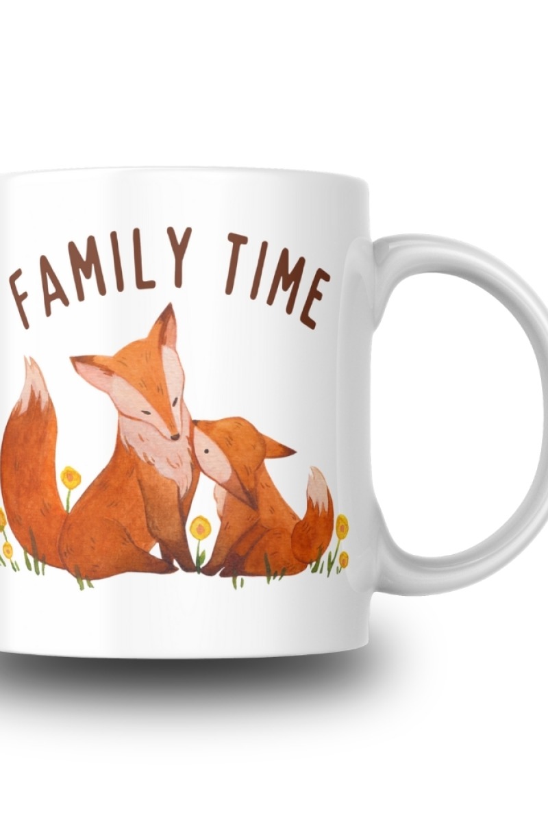 Family Time Tasarım Seramik 350 Ml Kupa Bardak