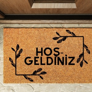 Kapı Önü Paspası Özel Tasarım Koko Model Hoşgeldiniz Çerçeveli PK-1557